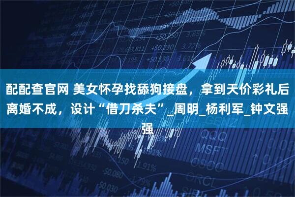 配配查官网 美女怀孕找舔狗接盘，拿到天价彩礼后离婚不成，设计“借刀杀夫”_周明_杨利军_钟文强